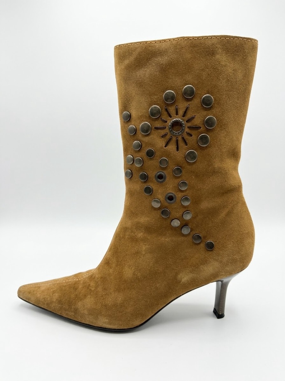 Gold Suede Boots